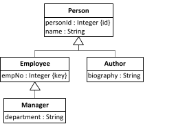 An information design model with a Person roles hierarchy